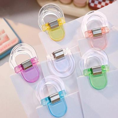 6/12 Peças Mini Clipes para Caderno Transparente Coloridos Suporte de Livro Clip de Cauda Longa Clips para Caderno para Papel Escola
