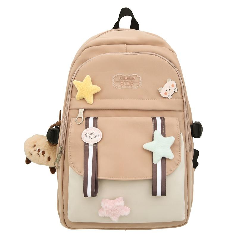 

Новый школьный рюкзак для кампуса, рюкзак высокой ценности, трендовый рюкзак для учеников начальной и средней школы, большой вместимости, студенческий школьный рюкзак хаки