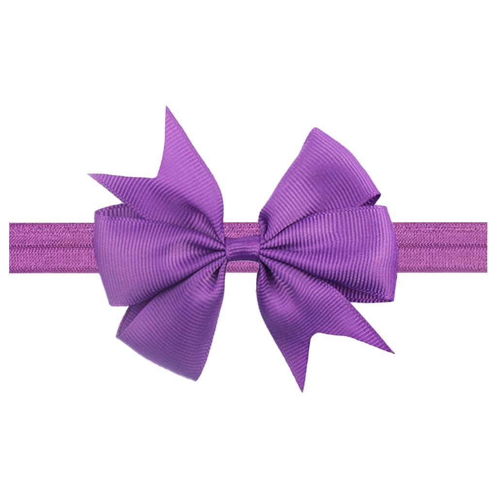 European & American Baby Bow Swallowtail Headband - 21 Solid Colors