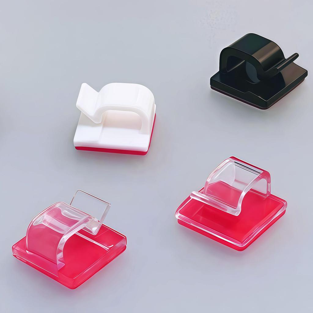 XK001 Self-Adhesive R-Type Cable Organizer & Clip for Car Wiring and Network Cables