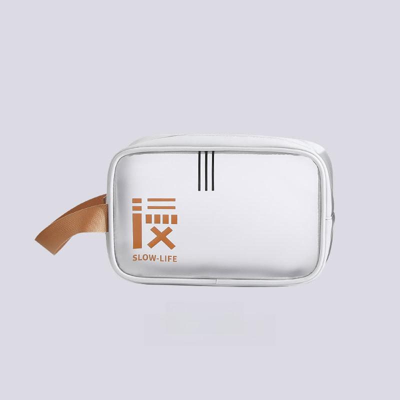 

Transparent Cosmetic Cartoon Bag Portable Wash Bag Waterproof Travel Storage Grey Small