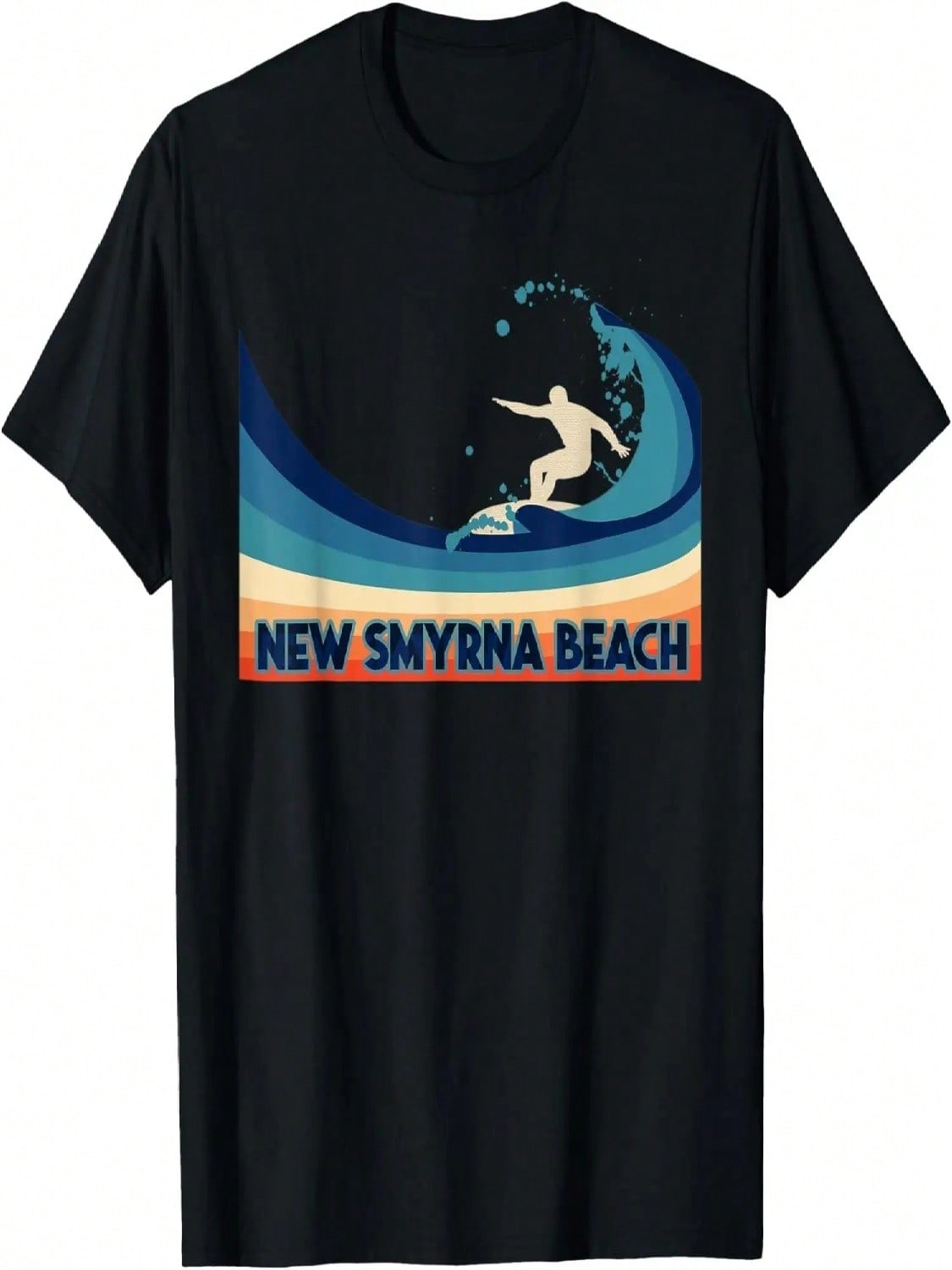 New Smyrna Beach Florida Retro Surf, Sailing & Fishing T-Shirt S разноцветный