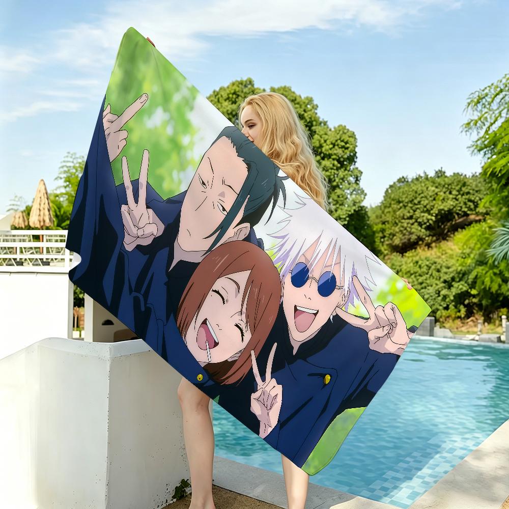 Adventure anime J-Jujutsu K-Kaisen-S Towel Drying Bath Towel Applicable To Light Swimming Camping Yoga Beach Out