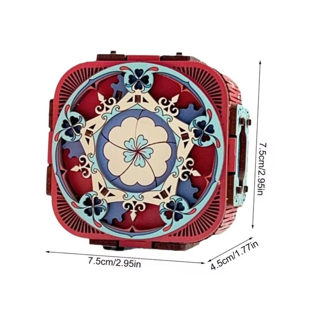 City of Sky Music Box Wood Puzzles Model Kit Assembly Ring Box  Wedding Ring Box