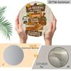 2D Flat, 1pc Vintage Round Metal Aluminum Sign, Portuguese "As Regras Da Cozinha" - 7.87x7.87 Inches Funny Kitchen Rules Design, Retro Rustic Wall