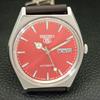 Seiko 5 AUTOMATIC JAPAN MENS 6309A VINTAGE RED COLOR DIAL WATCH A701246-5 R206a-a701246