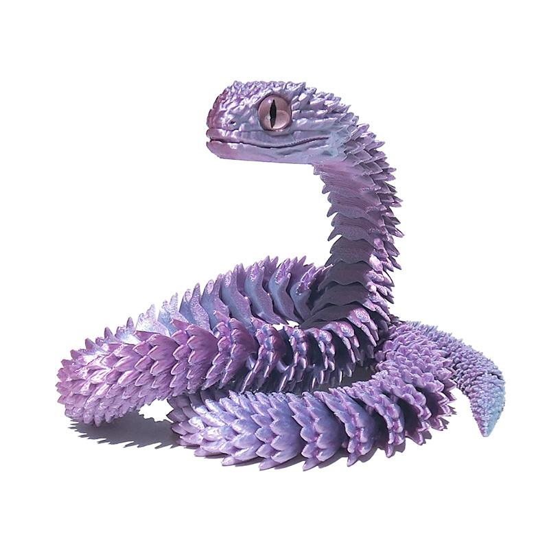 30-60cm 3D Printed Snake Flexible Joint Snake Model Toy Printed Figure Office Desktop Decor Ornament Birthday Gift Stress Relief