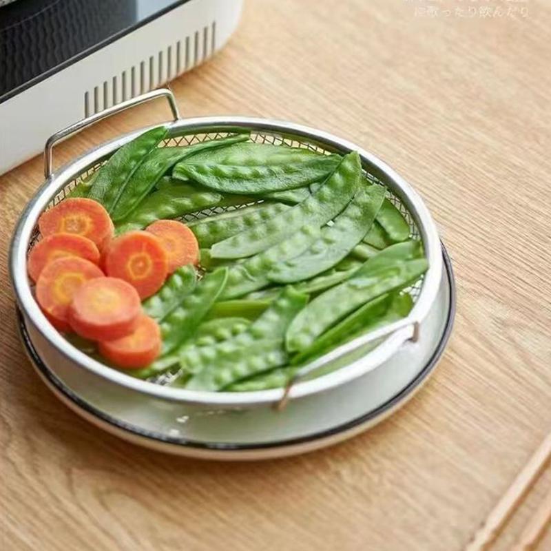 Stainless Steel Filter Tray,Reusable Round Mesh Basket,Frying Grilling,Kitchen Strainer,Fruit Vegetable Water Filter Basket