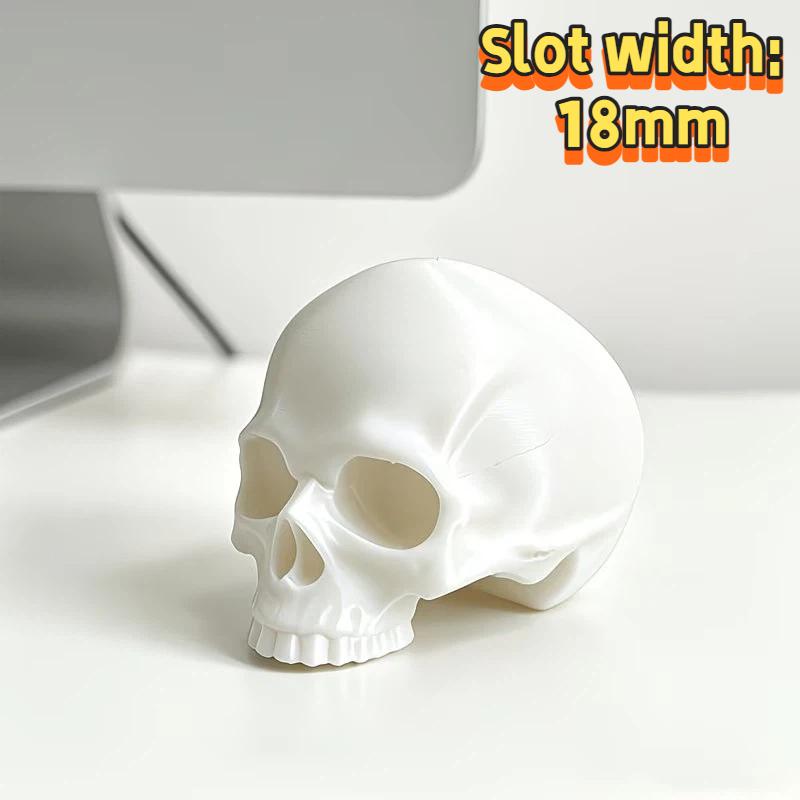 Skull Head Monitor Decoration, Gothic Style Desktop Ornament, Gaming Room Ambiance Pc Accessory, Desktop Decor