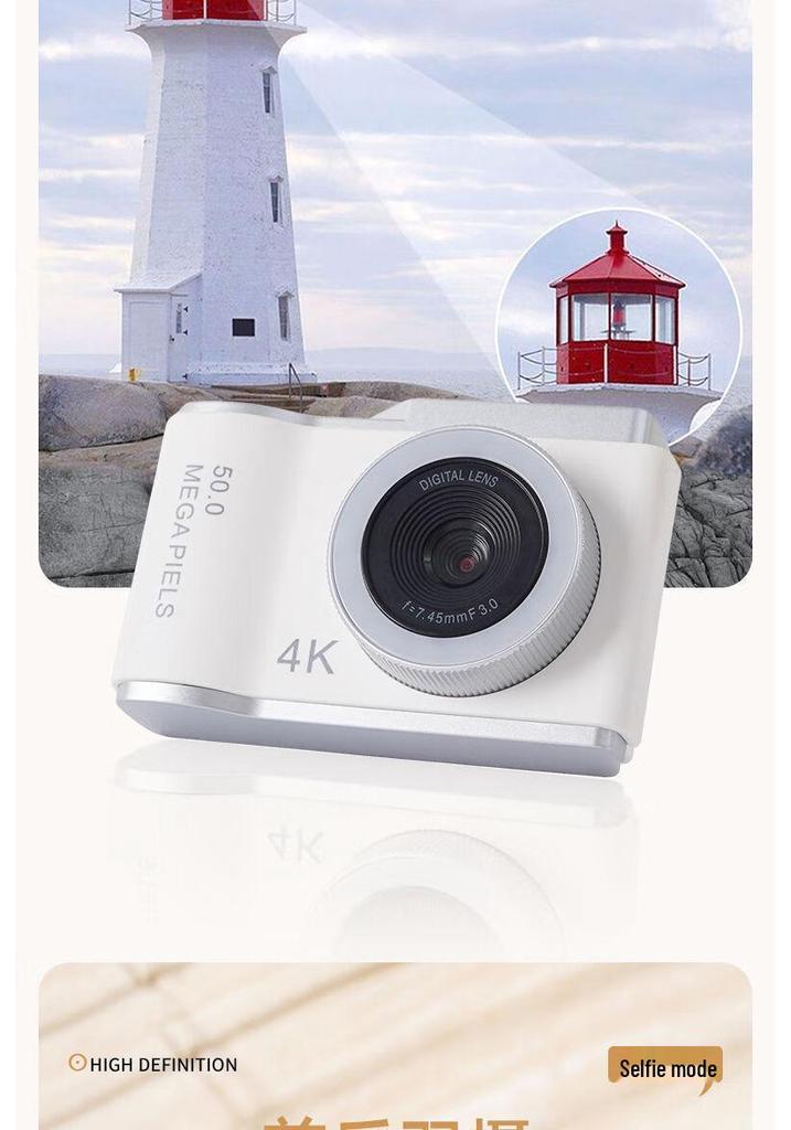 Campus Dual Lens Retro Digital Camera D05 - HD Entry-Level CCD with Front & Back Photography for Internet Content Creators
