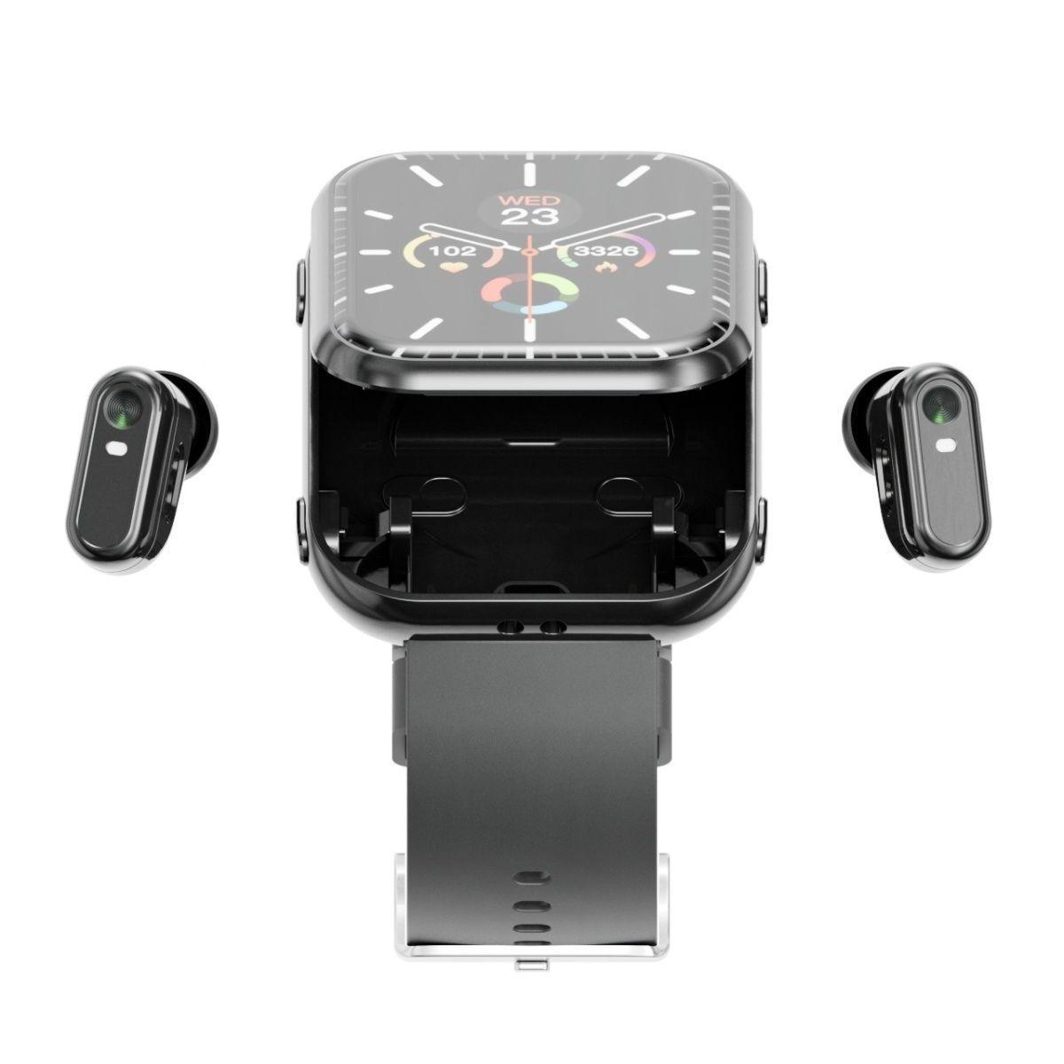 

Новий смарт-годинник T1 та TWS-навушники: 2-в-1 Bluetooth дзвінок, Музика, Крокомір, Спортивний годинник - Чорний чорний