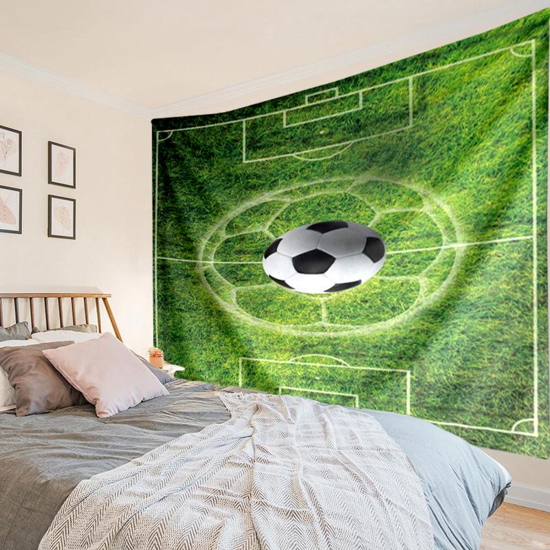 Flaming Soccer Ball Tapestry Room Decoration Wall Hanging for Living Room Bedroom, dormitory, Birthday and Christmas gifts