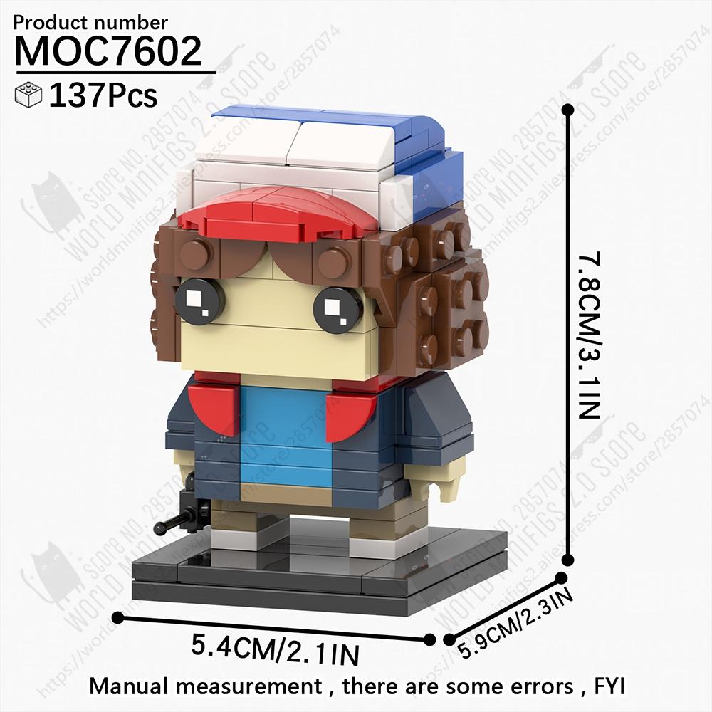 MOOXI Horror TV Figures Demon Brickheaded Building Blocks Models Sets MOC Bricks DIY Assembly Toys Kids Gifts Collection Display