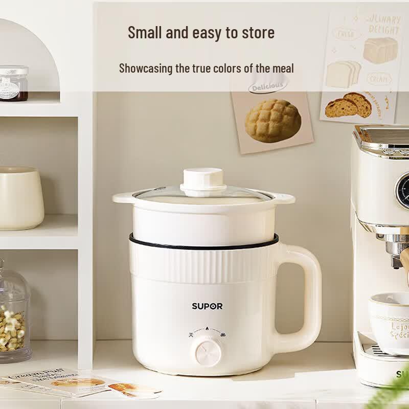 Supor 1.7L Multi-function Electric Cooking Pot with Steamer CN plug (adapter included)