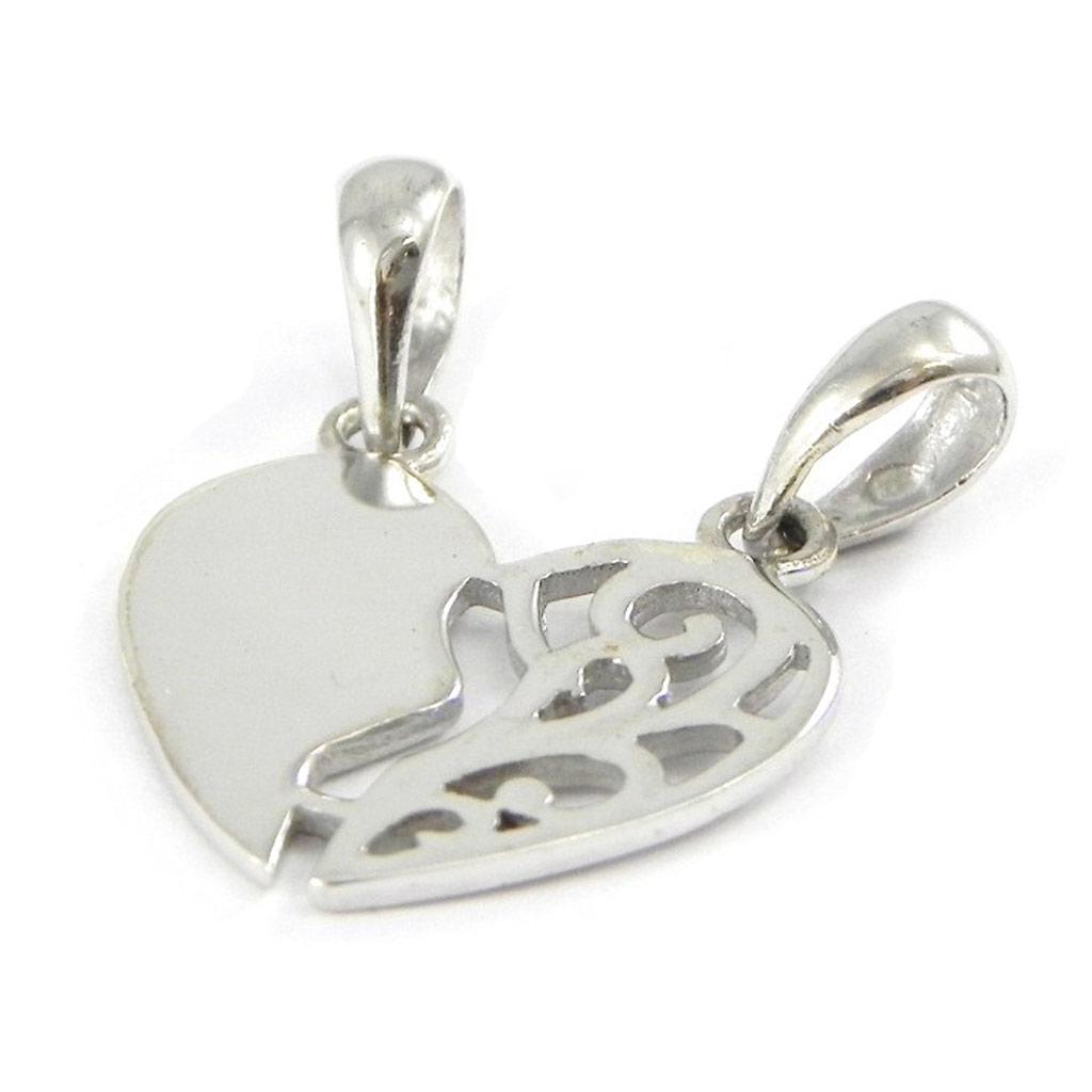 Les Trésors De Lily [F6323] - Silver Pendant 'Soul Mates' Silver (rhodium Plated) - 15x15 Mm