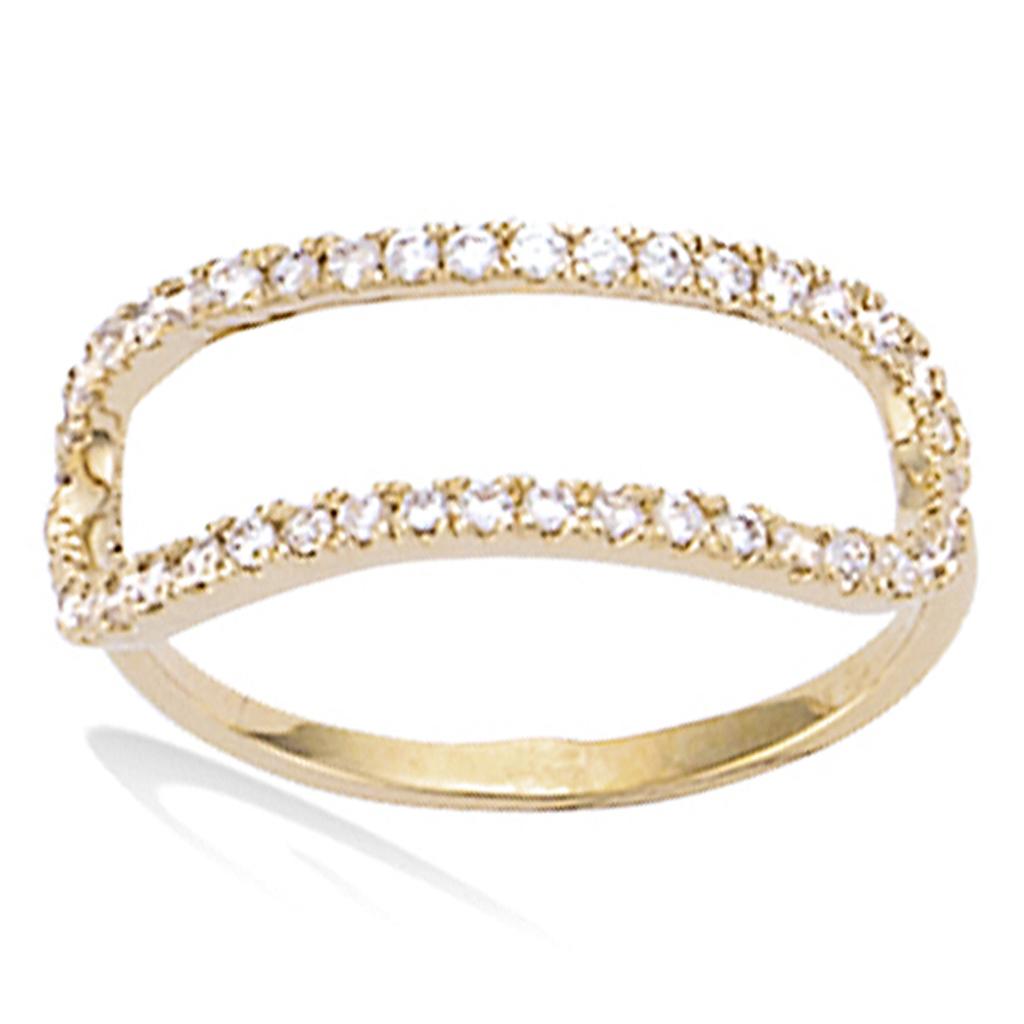 Gullbelagt giftering 'Sissi' hvitt gull - 6 mm