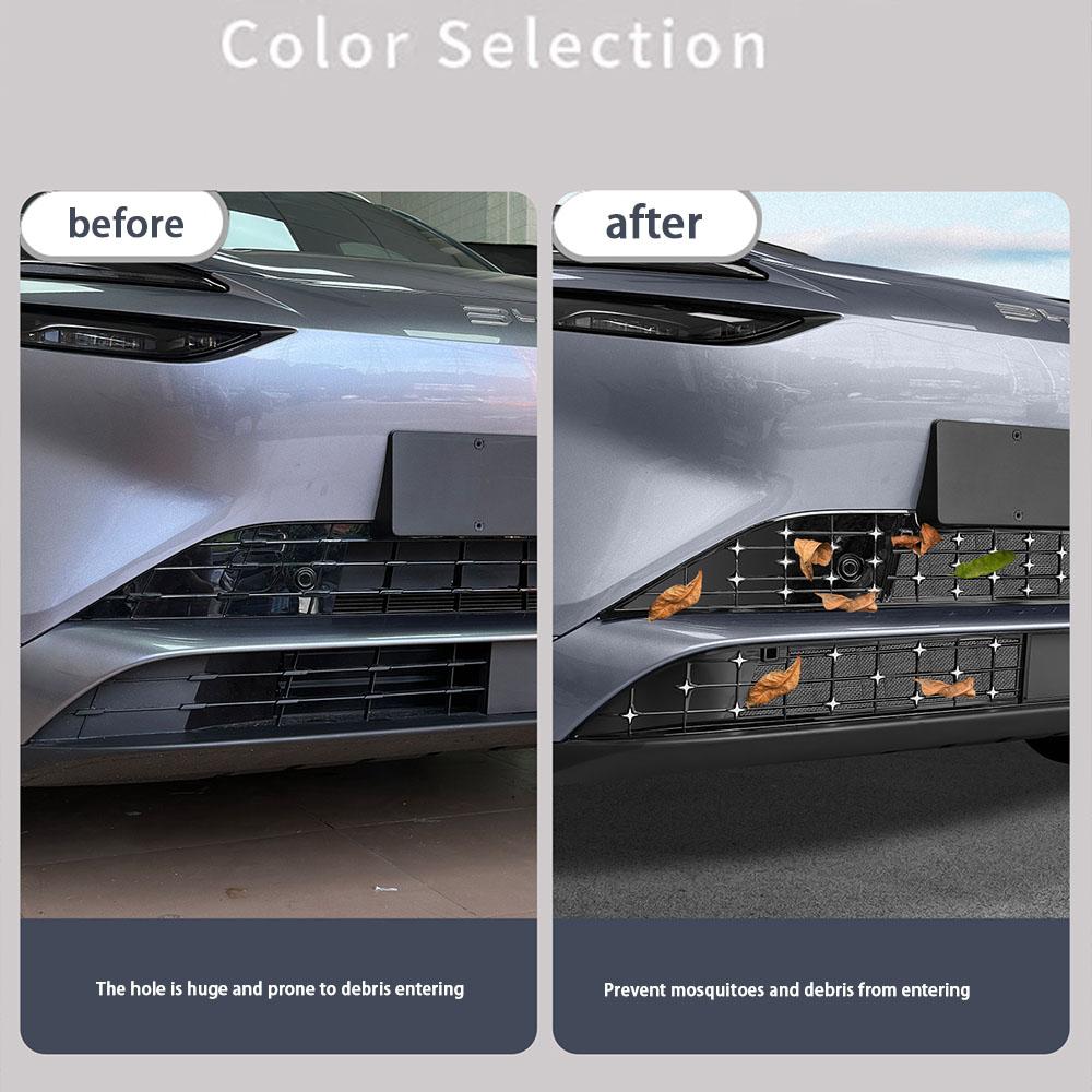 For BYD Sea Lion 06 EV Integrated Insect Screen Silver Star Front Bumper Grille Water Tank Grille Insect Proof Net Accessories