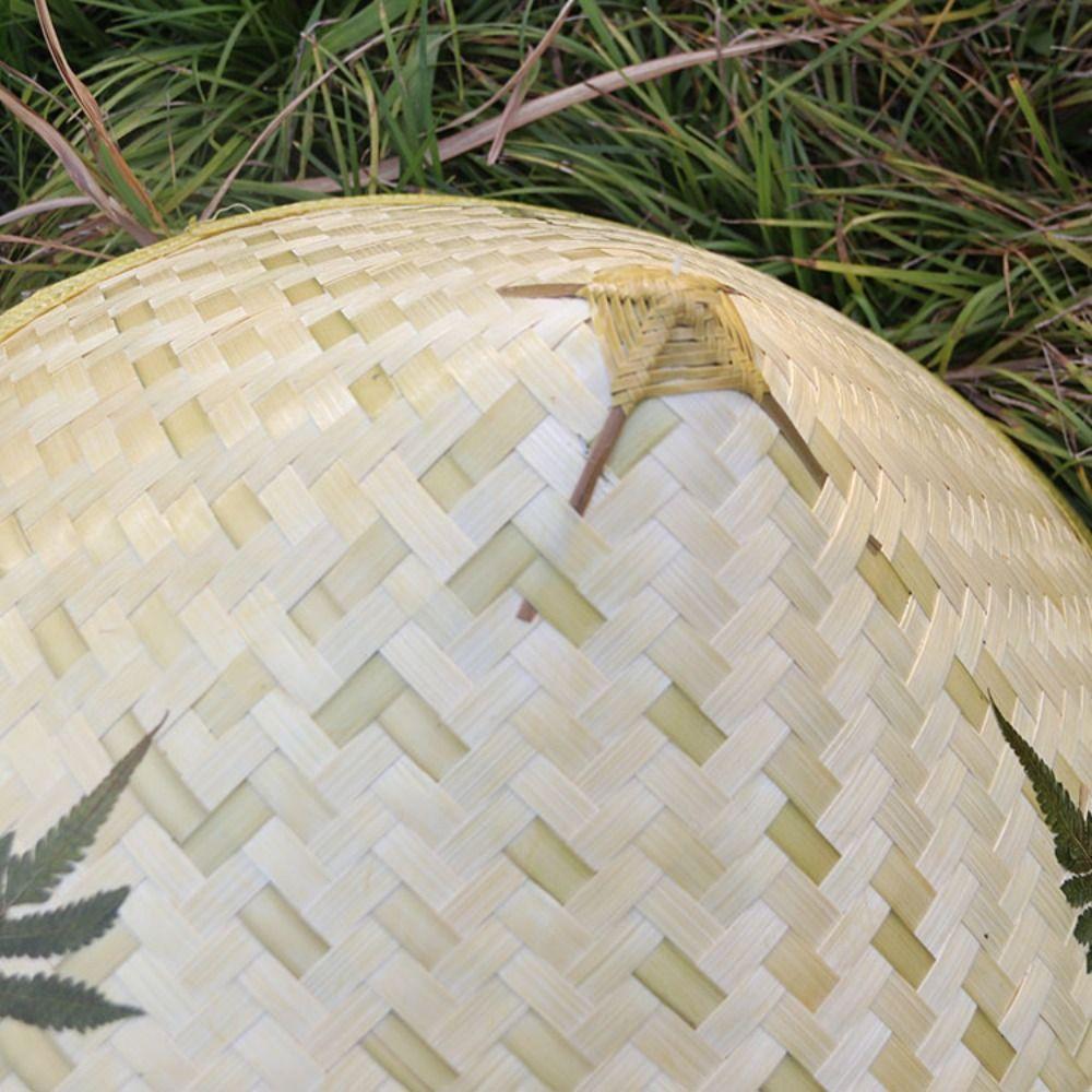 Sunscreen Natural Bamboo Hats Adjustable Mexican Dance Hat Party Sun Hats  Children Kids Outdoor