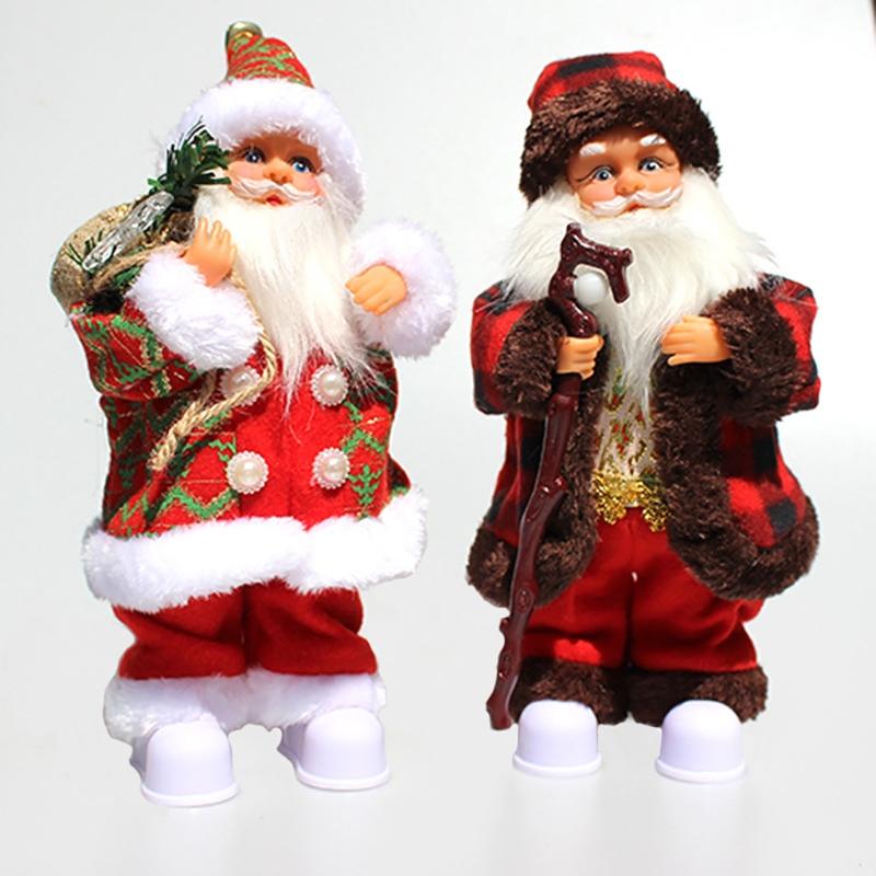 Elektryczny Wspinający się Święty Mikołaj Zabawka Święty Mikołaj Wspinająca się Lalka Ozdoba na Stół Świąteczny Dekoracja Pokoju Dziecięcego Zabawka Muzyczna