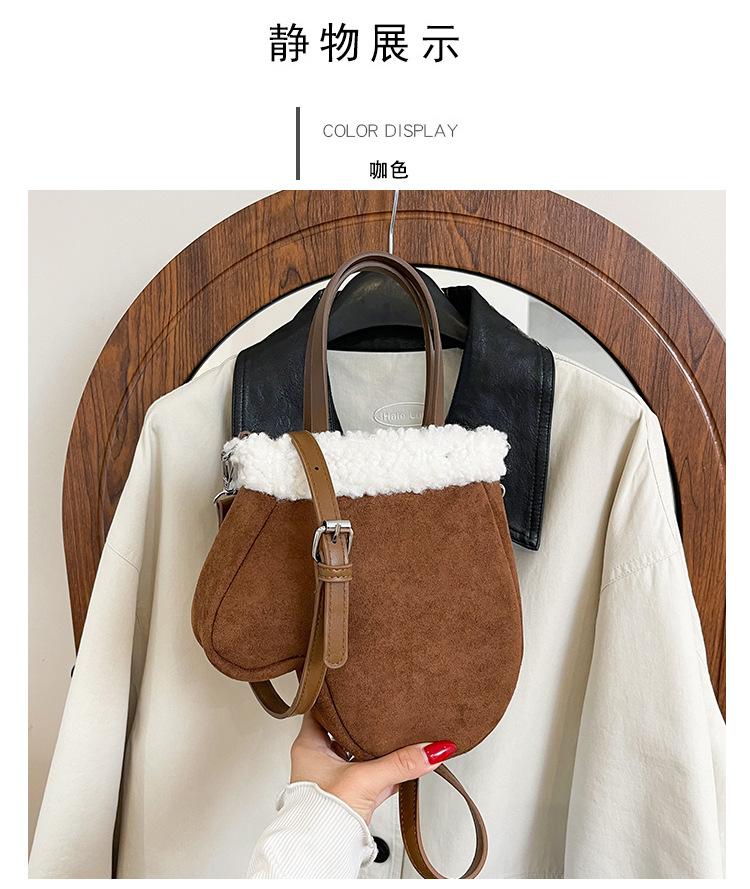 Autumn and winter new Korean style personalized gloves plush bag trend one-shoulder messenger bag