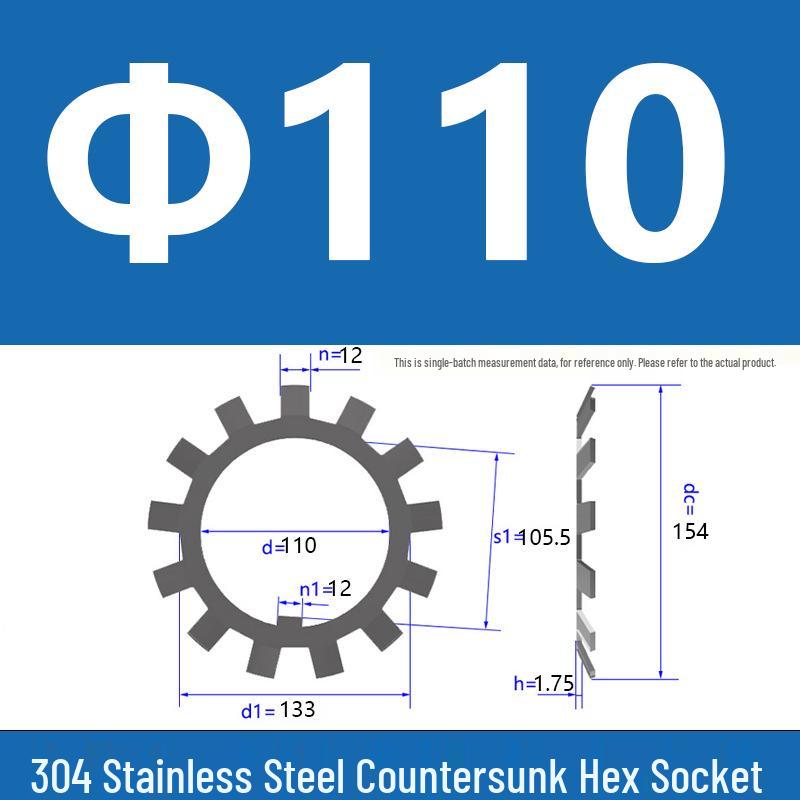 304 Stainless Steel Locking Stop Washer Nut, Round, DIN5406, In Stock