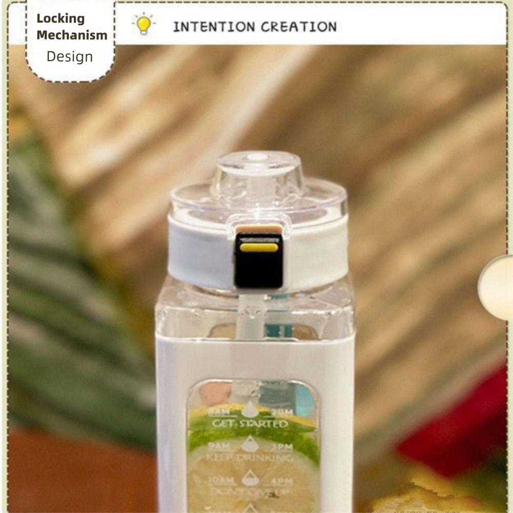 Anti-Fall Design Sports Water Bottle High-capacity Water Bottle Ins Style Plastic Cups
