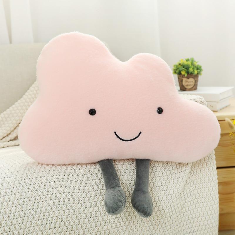 Ins Cute Plush Cloud Car Headrest Pillow for Shoulder And Neck Protection Comfortable Travel Pillow for Vehicle Seats