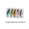 5 Pieces Fishing Baits Plopping Bass Lures Accessories with Tackle Box Metal 10cm Set
