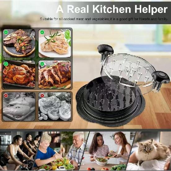 Chicken Shredder,Breast Shredder Tool Twist, Visible Meat Shredder Machine with Widened Anti Slip Mat Fix, Suitable for Tocas, Buffalo Chicken Dip