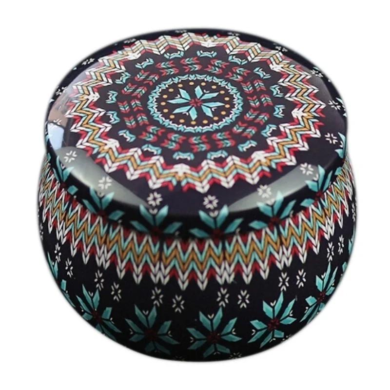Lovely Mini Tin Box Gift Jewelry Tin Box Cookie Candy Tea Storage Round Drum Tinplate Box Drawer Organizer