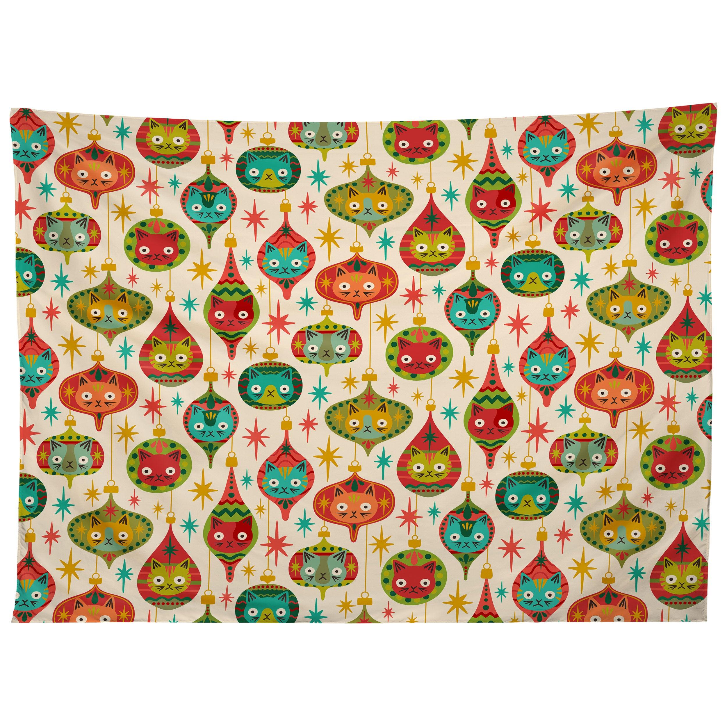 MEOWY CHRISTMAS tapestry 75x100