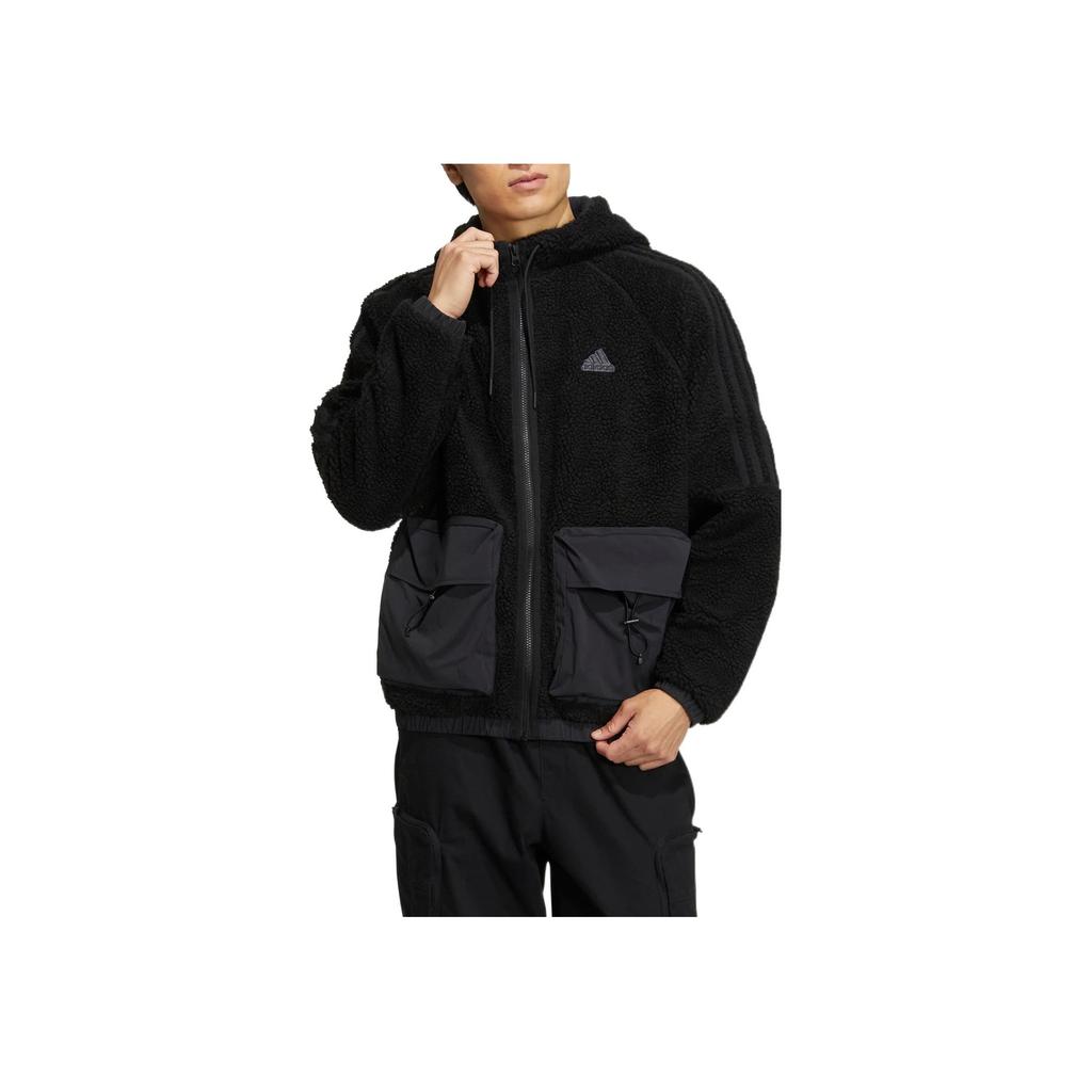 New Adidas Velvet Jackets Men Black HR4440