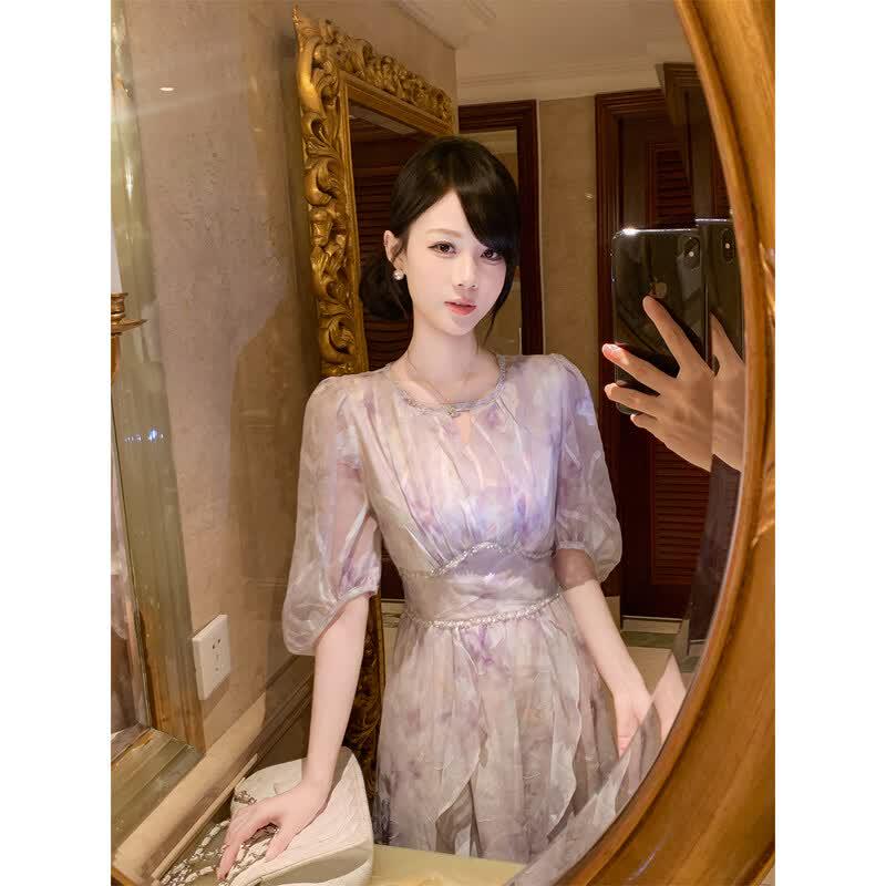 Women's Elegant French Design Sleeveless Dress