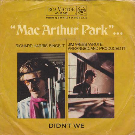 

7inch Record RICHARD HARRIS - Mac Arthur Park 4515063 RCA Victor 1968 Germany Pop Used