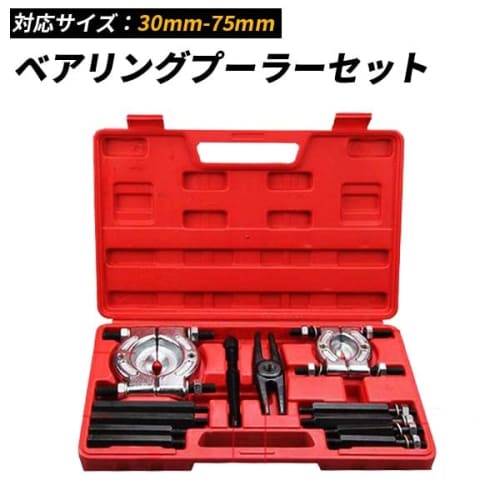 Wellvie Classy Bearing Puller and Bearing Separator (12-Piece Set) 30-75mm Full Set, Versatile Gear Extraction Tool for Maintenance, DIY, Cars, Motorc