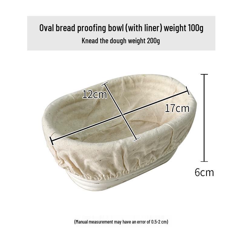 European Rattan Bread Fermentation Basket – Rustic Baking Utensil and Storage Bowl