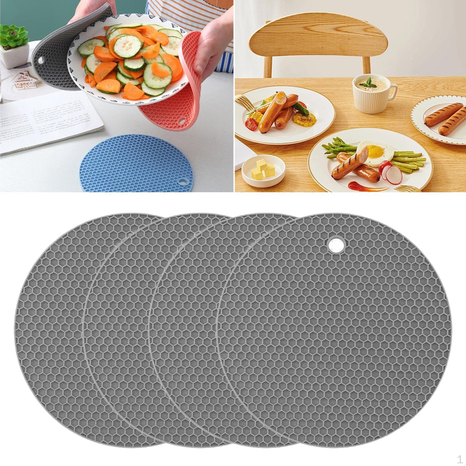 

4 шт. термостойкие коврики для стола современные силиконовые подставки под приборы для кухни Thickened