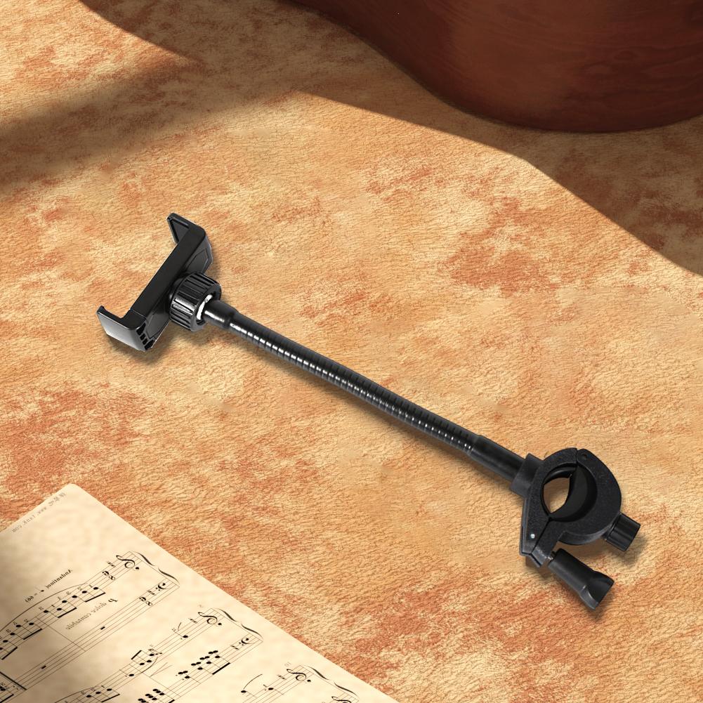 Uchwyt na telefon do statywu mikrofonowego, bez użycia rąk, elastyczny uchwyt na telefon, wielofunkcyjny, długi uchwyt na telefon komórkowy do statywu mikrofonowego/smartfonów