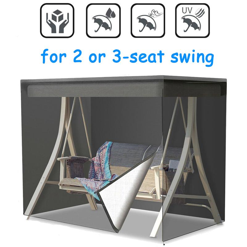 Swing Hammock Cover Garden Swing Cover 2-Seater 3-Seater Outdoor Garden Patio Protector Sun Shade Waterproof Chair Rain Cover