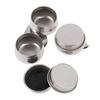 Stainless Steel Drum Painting Palette Oil Paint Pot Single Double Hole Dipper