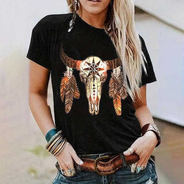 

Футболка Harajuku Women с 3D-принтом лошади, футболка с коротким рукавом, повседневная уличная одежда, футболка с воротником, верхняя одежда, летняя мода 5XL