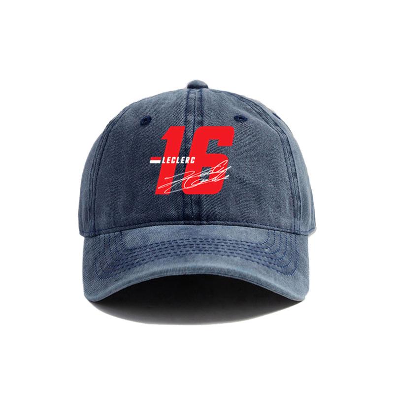 Charles Leclerc 16 Signature Hat for Unisex Women Adjustable Distressed Caps Washed Charles Leclerc Baseball Cap Dad Gift