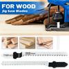 5Pcs Carbon Steel T-Shank Jigsaw Blades Assorted Saw Blade Clean Woodworking Cutting Tools For Fast Wood Plastic Cutting