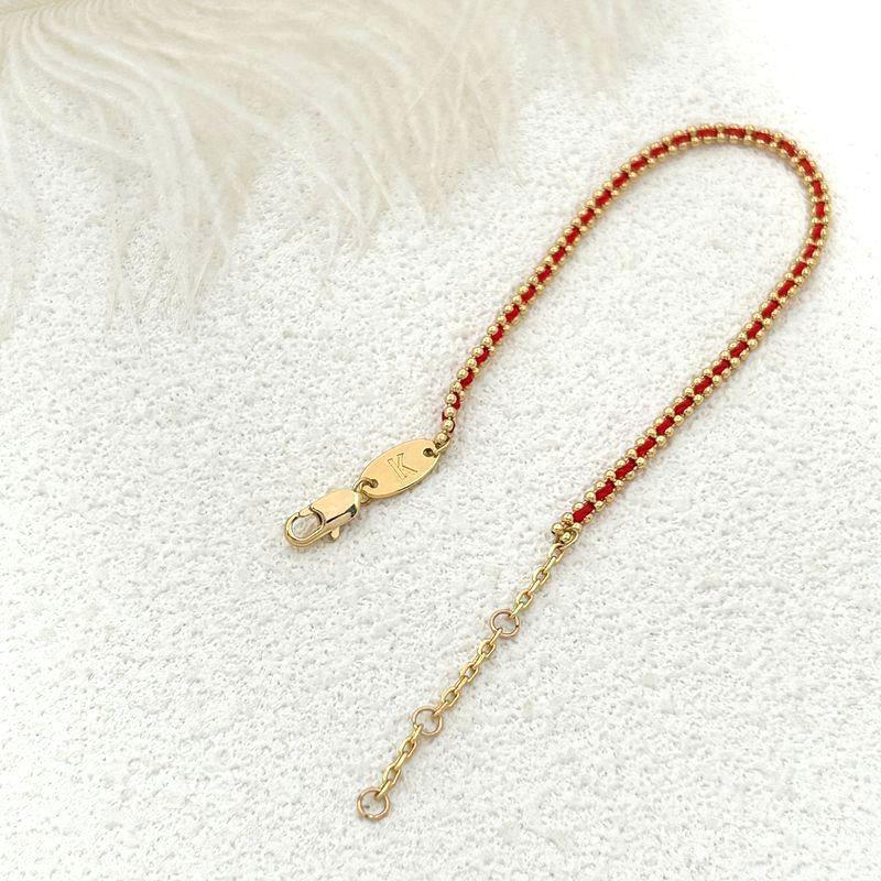 Retro Court Style Niche Design Red Rope Bracelet Female Tide