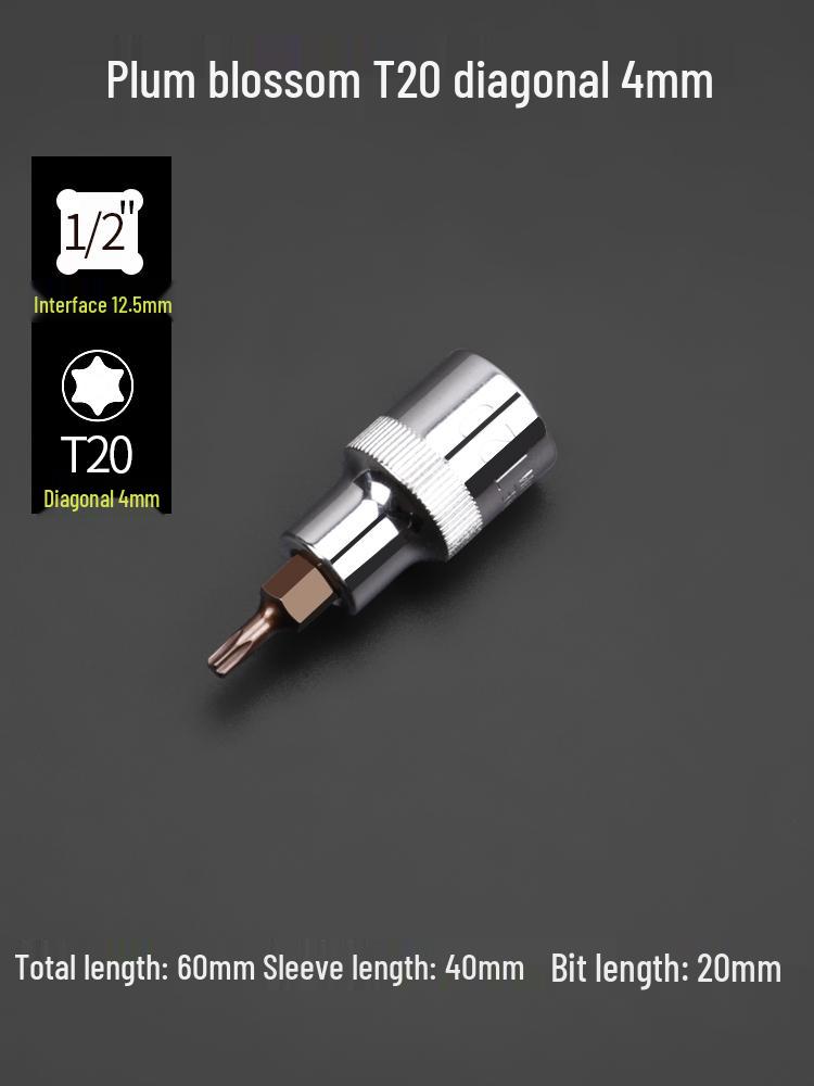Multibit Screwdriver with Flower, Hexagon, Torx, Spline, and Six-Lobe Heads