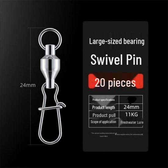 Large Size 304 Stainless Steel Bearing Ring Connector with Enhanced Pin for Fishing.