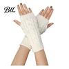 Knitted Arm Warmers for Women Ribbed Wrist Warmers, Stretchy Cable Fingerless Gloves, Elegant Winter Soft Warm Mitten, Half Finger Sleeves Autumn