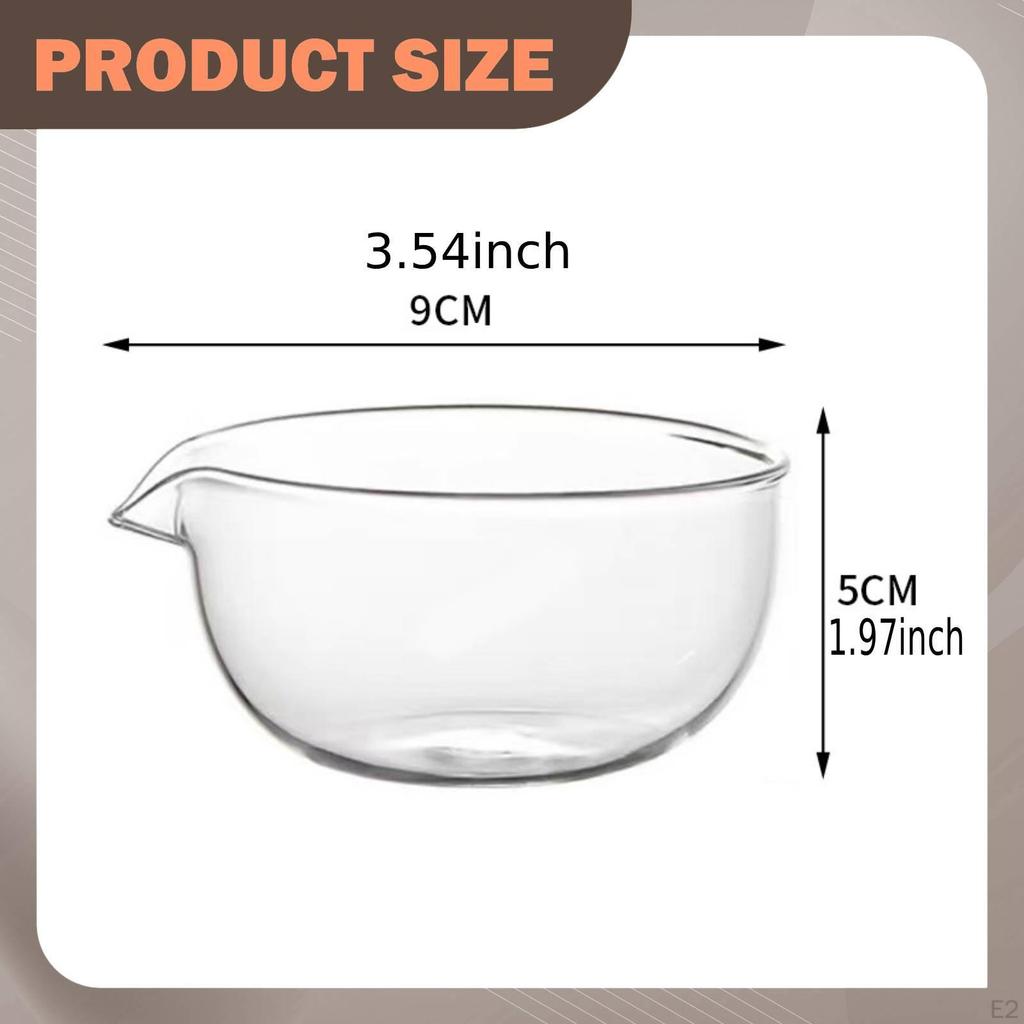 Glass Bowl for Matcha, Green Tea Bowl, Multifunctional Tea, Easy to Clean, Transparent, Ideal
