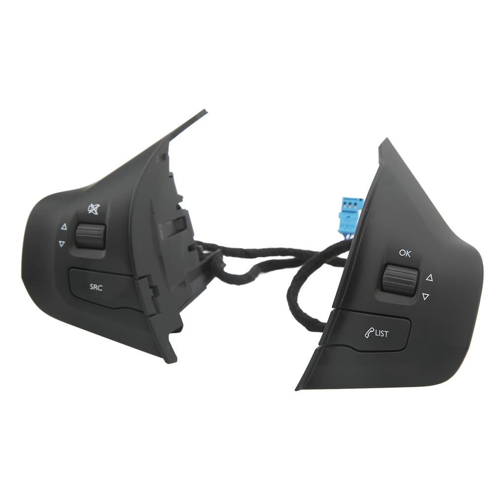 Steering Wheel Swith Control Button 98084115ZD Multifunction Black Replacement for Peugeot 208
