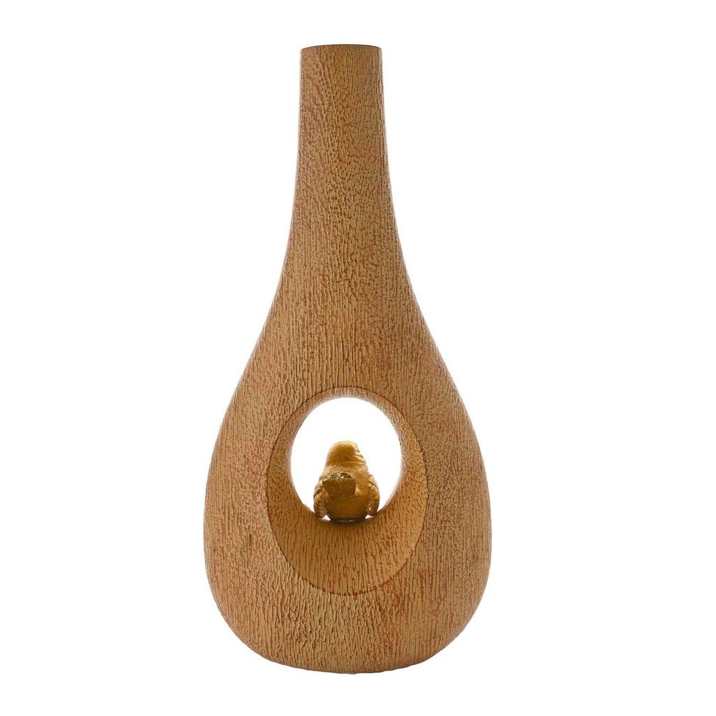 Hestia Wood Effect Bird Vase